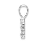 14k White Gold Diamond Number 9 Pendant - Image 2