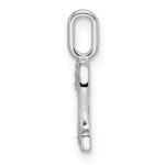 14k White Gold Diamond Number 2 Pendant - Image 2