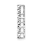 14k White Gold 1/10 carat Graduating Diamond Curved Chain Slide - Image 2