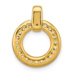14k Polished 1/4 carat Diamond Circle Chain Slide - Image 4