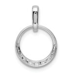 10k White Gold Circle Diamond Pendant - Image 3