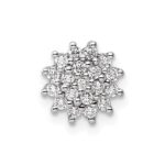 14k White Gold 1/4 carat Lab Grown Diamond VS/SI+ G+ Complete Chain Slide Pendant