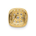 14k 3/8 carat Lab Grown Diamond VS/SI+ G+ Complete Chain Slide Pendant - Image 4