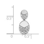 14k White Gold 1/5 carat Lab Grown Diamond VS/SI+ G+ Dangle Chain Slide Pendant - Image 4