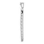14k White Gold 1 carat Lab Grown Diamond VS/SI+ G+ Fashion Bar Pendant - Image 2