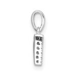 14K  White Gold Diamond Letter D Initial with Bail Pendant - Image 2