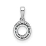 14K  White Gold Diamond Letter O Initial with Bail Pendant - Image 3