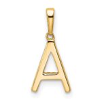 10K Diamond Letter A Initial Pendant - Image 4