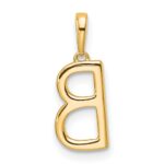 10K Diamond Letter B Initial Pendant - Image 4