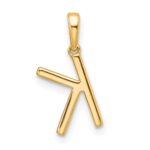 14K Diamond Letter K Initial Pendant - Image 3
