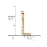 10K Diamond Letter L Initial Pendant - Image 2