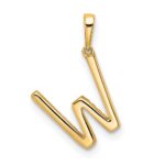 10K Diamond Letter W Initial Pendant - Image 4
