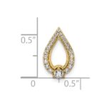 14k Polished 1/4 carat Diamond Teardrop Chain Slide - Image 4
