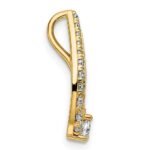 14k Polished 1/2 carat Diamond Teardrop Chain Slide - Image 2