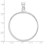 Wideband Distinguished Coin Jewelry Sterling Silver Polished 39.4 x 3.1mm 1 oz. Screw Top Coin Bezel Pendant - Image 4