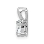 Sterling Silver Rhodium-plated White Topaz Pendant - Image 2