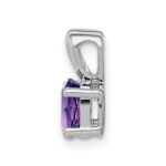 Sterling Silver Rhodium-plated Amethyst Pendant - Image 2