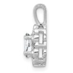 Sterling Silver Rhodium-plated White Topaz & Diam. Pendant - Image 2