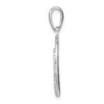 De-Ani Sterling Silver Rhodium-Plated Polished Barbados with Map Circle Pendant - Image 2