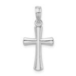 De-Ani Sterling Silver Rhodium-plated Polished Cross Pendant