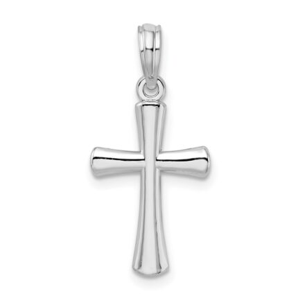 De-Ani Sterling Silver Rhodium-plated Polished Cross Pendant