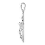 De-Ani Sterling Silver Rhodium-Plated Polished Crucifix Cross Pendant - Image 2