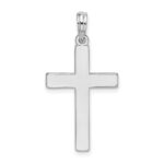 De-Ani Sterling Silver Polished Flat Latin Cross Pendant - Image 4