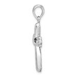 De-Ani Sterling Silver Rhodium-Plated with X-Center Budded Cross Pendant - Image 2