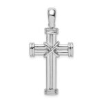 De-Ani Sterling Silver with Endcaps and X-Center Latin Cross Pendant