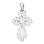 De-Ani Sterling Silver Rhodium-plated Fancy Cut-Out Cross Pendant - Image 4