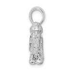 De-Ani Sterling Silver Rhodium-Plated Textured 3D Shih Tzu Dog Pendant - Image 2