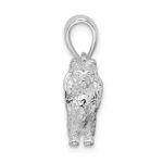 De-Ani Sterling Silver Rhodium-Plated Textured 3D Shetland Sheepdog Pendant - Image 2