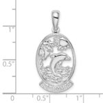 De-Ani Sterling Silver Rhodium-Plated St. Thomas Dolphin Sunset Pendant - Image 3