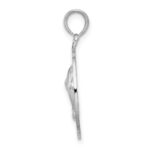 De-Ani Sterling Silver Rhodium-Plated Port Aransas Circle with Dolphins Pendant - Image 2