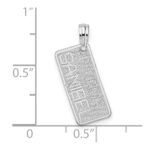 De-Ani Sterling Silver Rhodium-Plated Small Florida Sanibel License Plate Pendant - Image 3