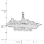 De-Ani Sterling Silver Rhodium-Plated Polished Bahamas Cruise Ship Pendant - Image 3
