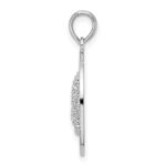 De-Ani Sterling Silver Rhodium-Plated Marathon Florida Keys Circle with Starfish Pendant - Image 2