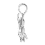 De-Ani Sterling Silver Rhodium-Plated Polished and Satin Swordfish Pendant - Image 2
