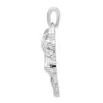 De-Ani Sterling Silver Rhodium-Plated Polished Large Horse Head Pendant - Image 2
