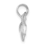 De-Ani Sterling Silver Polished Heart Hands Pendant - Image 2