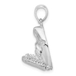 De-Ani Sterling Silver Rhodium-Plated Polished Moveable Shark Head Pendant - Image 6