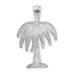 De-Ani Sterling Silver Rhodium-Plated Polished Charleston Palm Tree Pendant - Image 4