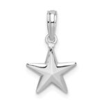 De-Ani Sterling Silver Rhodium-Plated Polished 3D Star Pendant