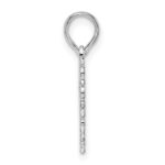 De-Ani Sterling Silver Rhodium-plated Polished Lacey Edge Open Heart Pendant - Image 2