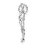 De-Ani Sterling Silver Rhodium-Plated Polished Rooster Pendant - Image 2