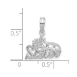 De-Ani Sterling Silver Rhodium-Plated Polished #1 SISTER Pendant - Image 3