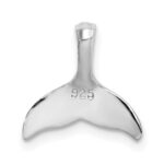 De-Ani Sterling Silver Rhodium-Plated Polished Mini Whale Tail Slide - Image 4