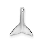 De-Ani Sterling Silver Rhodium-Plated Polished Mini Whale Tail Slide