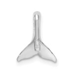 De-Ani Sterling Silver Rhodium-Plated Polished Mini Whale Tail Slide - Image 4