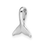 De-Ani Sterling Silver Rhodium-Plated Polished Mini Whale Tail Slide - Image 5